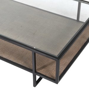 Eclectic Glass Top Coffee Table